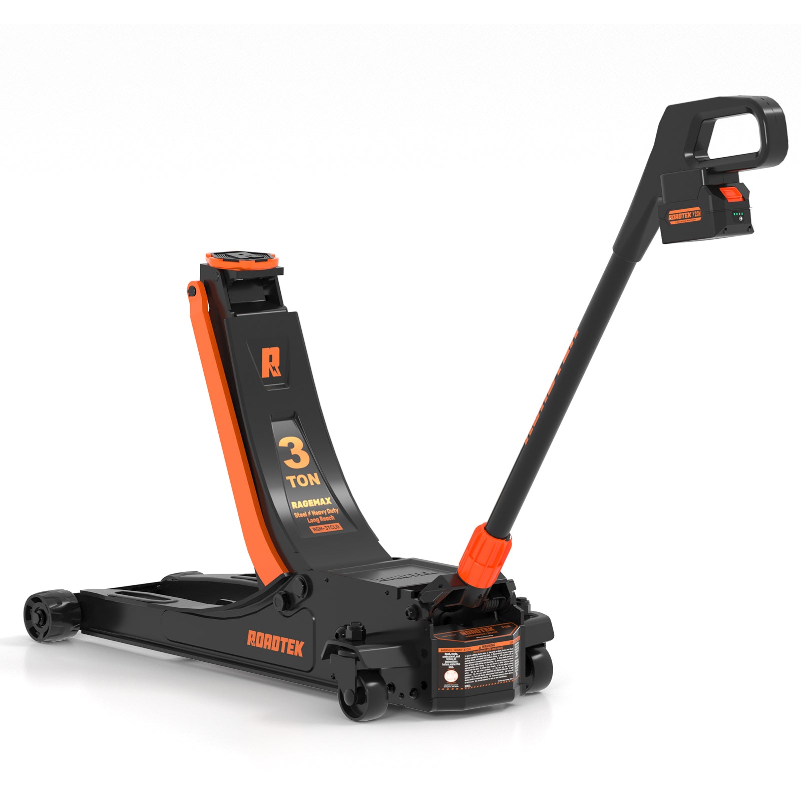 RGM-3TCLG Electric Jack - GarageMax 3T Heavy Duty Steel w/ Long