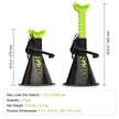 Jack Stands, 3 Ton (6,000 lbs) Heavy Duty Car Jack Stands with Seamless Round Steel Base, 10.8