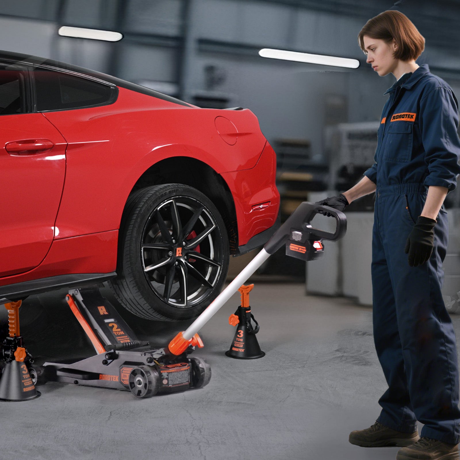 RGM-2T Electric Jack - GarageMax 2T Aluminum Steel Big Wheel – ROADTEK