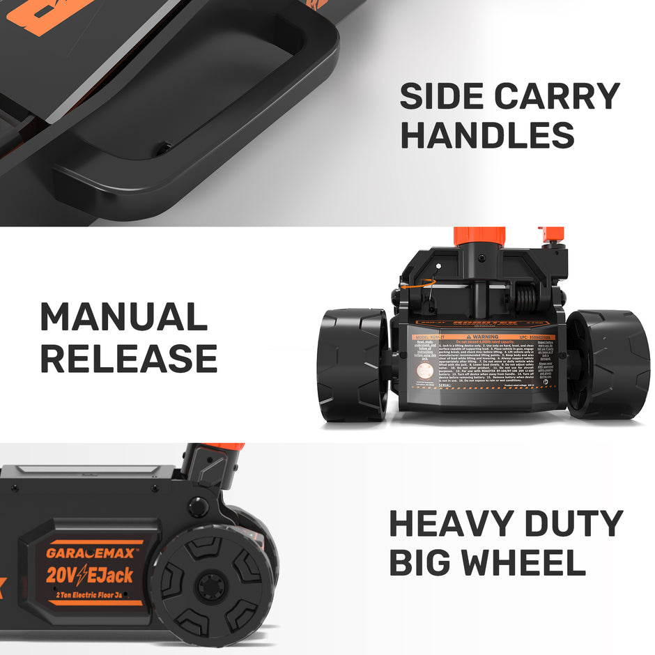 RGM-2T, 2 Ton Electric Floor Jack, Low Profile Aluminum & Steel