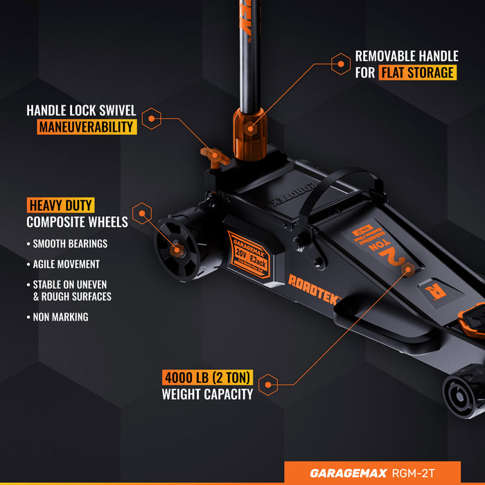 RGM-2T GarageMax 2T Aluminum Steel Big Wheel EJack