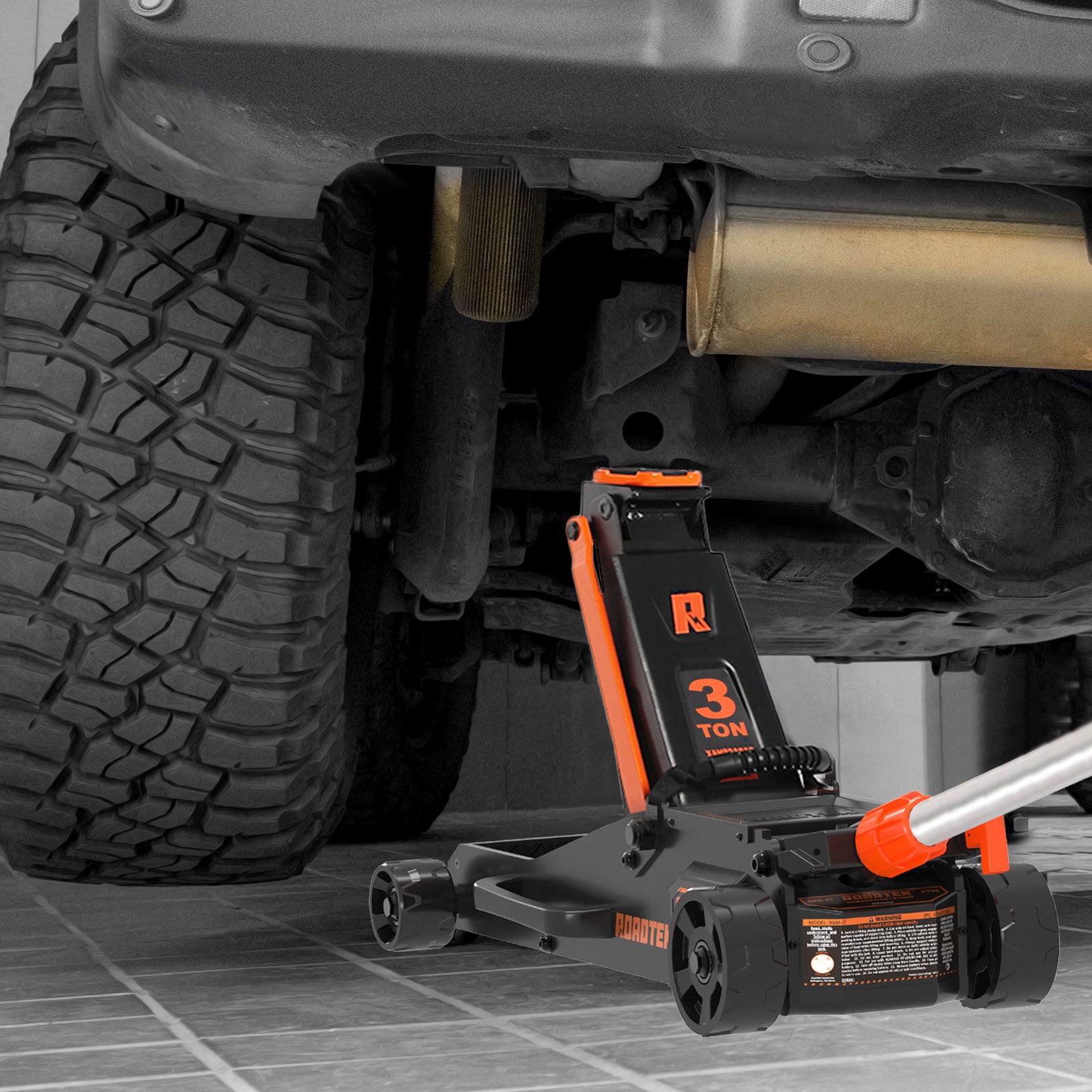 RGM-3T Electric Jack - GarageMax 3T Aluminum Steel Big Wheel – ROADTEK