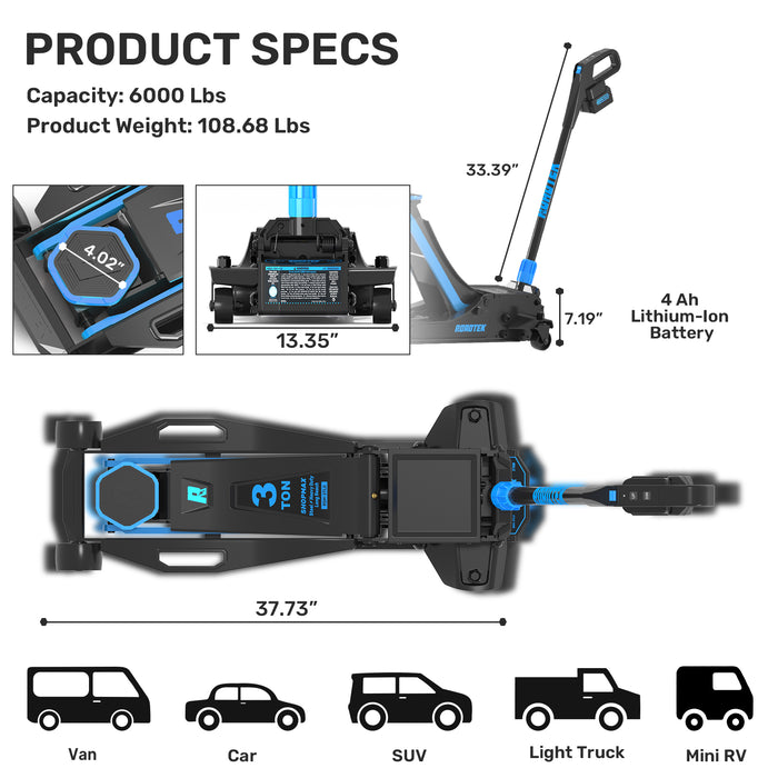 RSM-3TLG ShopMax 3T Super Duty Steel Long Reach EJack
